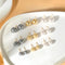 Round 18k Gold Plated Sterling Silver Pearl Stud Earrings